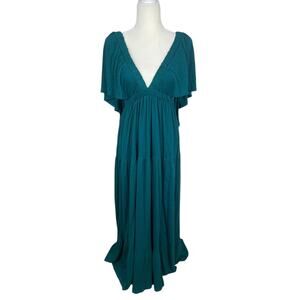 Free People Beach La La Maxi Dress Green Sz XS/S Whimsical Charm Fairy Romantic